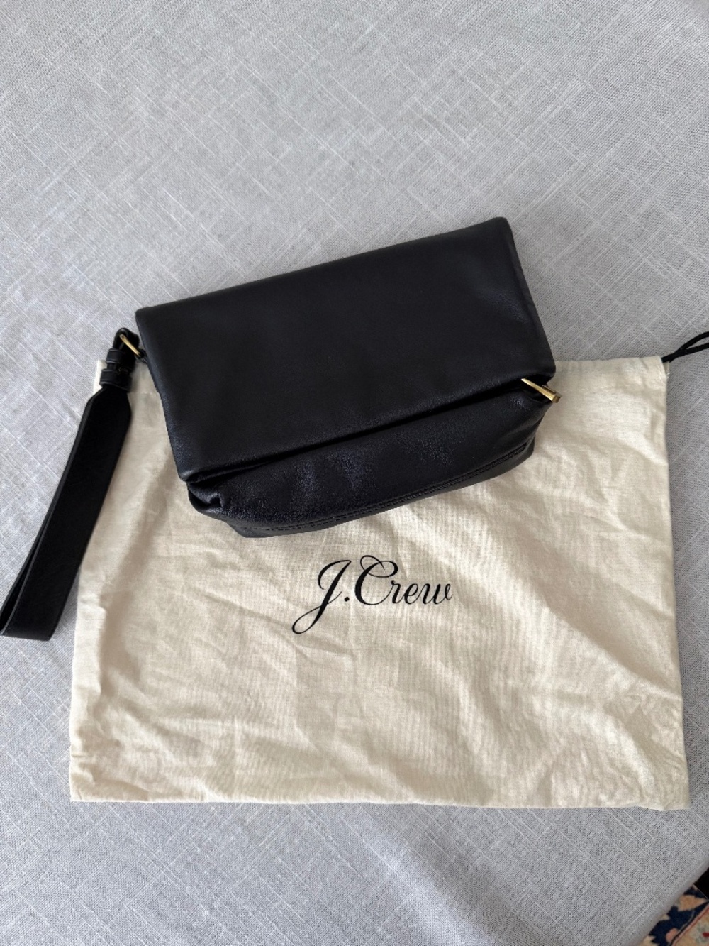 JCrew Black Wristlet